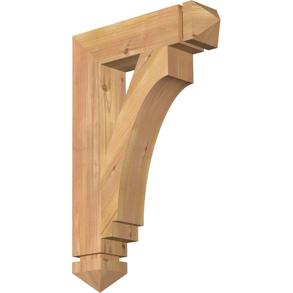 Ekena Millwork Imperial Arts & Crafts Smooth Bracket, Western Red Cedar, 3 1/2"W x 16"D x 24"H BKT04X16X24IMP03SWR - main